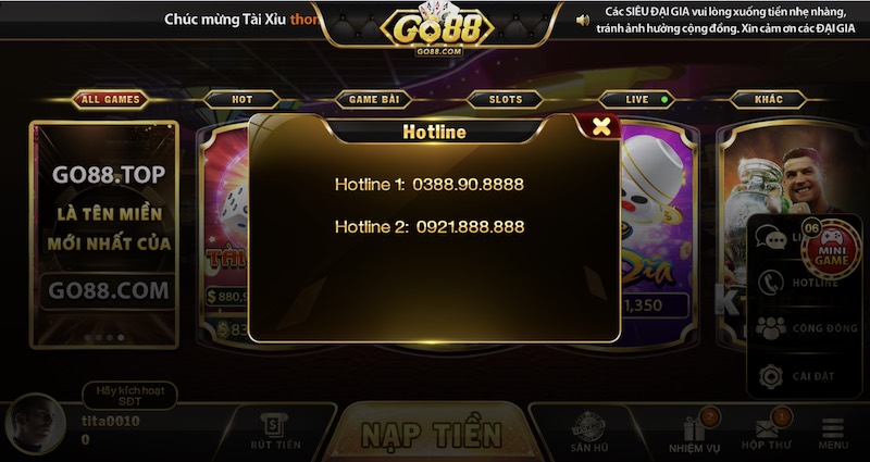 Một số cách liên hệ Go88 thuận tiện nhất